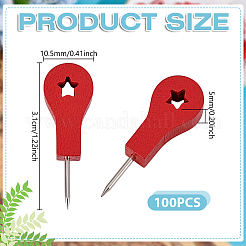 Кнопки из дерева в форме звезды&nbsp;AJEW-WH0348-875