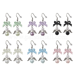 Серьги-бантики из сплава EJEW-JE06414