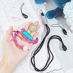 2 комплект из 2-х цветных полиэстеровых шнурков для держателей карт&nbsp;AJEW-HY0001-41