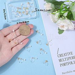 30 шт. 3 стиля фурнитуры для сережек-клипс из нержавеющей стали 304 и пластика STAS-BBC0003-36