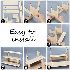 3-уровневые деревянные стеллажи для демонстрации товаров ODIS-WH0030-207