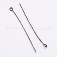 アイアン製9ピン  ガンメタ色  50x0.7mm  穴：2mm  約5000個/1000g&nbsp;EPB5.0cm