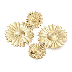 Серьги-гвоздики из нержавеющей стали 304 для женщин EJEW-B110-01G-02