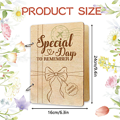 Деревянная папка с 2 кольцом DIY-WH0547-028