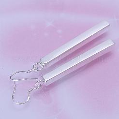 Серьги-подвески из латуни с серебряным покрытием&nbsp;EJEW-BB11991