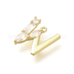 Латунные микро проложить кубического циркония подвески KK-M310-01G-23