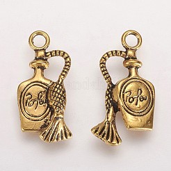 Pendentifs de bouteille d'alcool en alliage de style tibétain&nbsp;TIBEP-A100796-G-LF