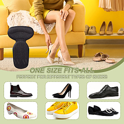 14 пара 5-х цветных наклеек на пятку из пены и силикона в форме буквы Т AJEW-GA0007-73