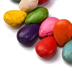 Синтетических нитей бирюзовые бусы G-C147-17