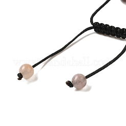 Braccialetti intrecciati con perline di quarzo naturale lilla rotondo da 12.5 mm per donne e uomini&nbsp;BJEW-C060-01G