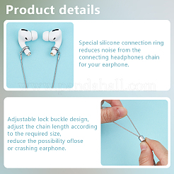 1 шт. цепочки для наушников&nbsp;AJEW-OC0005-58P