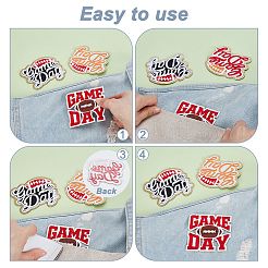 7 Stück 2 Stile Handtuch Stickerei Stil Stoff zum Aufbügeln/Aufnähen Patches&nbsp;PATC-GA0001-71