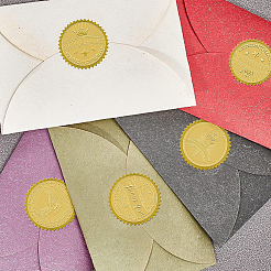 Самоклеящиеся наклейки с тиснением золотой фольгой DIY-WH0211-005