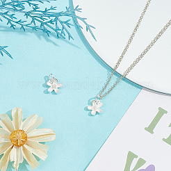 2 Stück: 925 Blumenanhänger aus Sterlingsilber mit Biegeringen.&nbsp;FIND-HY0004-21