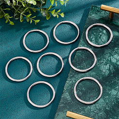 304ステンレススチールリンクリング  マクラメクラフトフープ  丸いリング  ステンレス鋼色  60x5mm  内径：50mm&nbsp;STAS-WH0022-85B