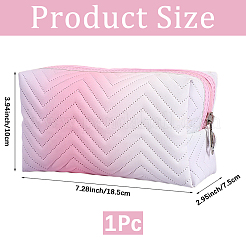 Bolsa de almacenamiento de maquillaje de cuero pu portátil degradado&nbsp;ABAG-CL0001-39