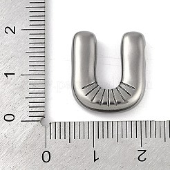 変色防止304ステンレススチールペンダント  U字  18x16x4.5mm  穴：2mm&nbsp;STAS-K256-25U-P