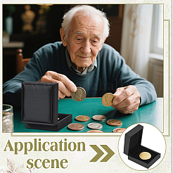 Прямоугольные коробки для хранения монет из искусственной кожи pu CON-WH0089-145B