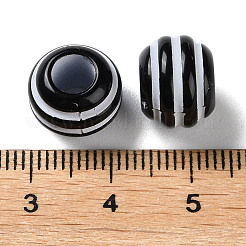 Непрозрачные акриловые европейские бусины с распылением&nbsp;SACR-P031-01B-01