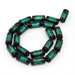 Ручной работы Золотые пески бисер столбцов Lampwork нити LAMP-L031-07