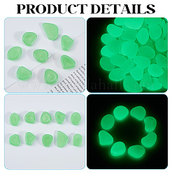 1 set di ciottoli luminosi in resina che si illuminano al buio&nbsp;DJEW-CN0001-40D