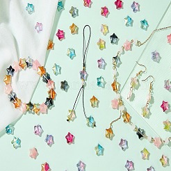 100 perles de verre artisanales de couleur dégradée&nbsp;DIY-SZ0010-51F