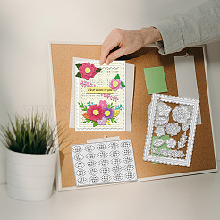 Трафареты для резки углеродистой стали для цветов DIY-WH0309-1356