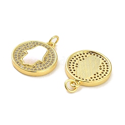 Messing micro pave klare zirkonia anhänger&nbsp;KK-K365-02F-G