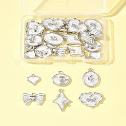 24шт 6 стиля подвески из сплава с эмалью ENAM-FS0002-65P