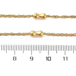 Ожерелья из костяной веревки из нержавеющей стали 304&nbsp;NJEW-C073-02G