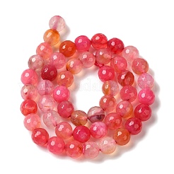 Окрашенные и нагретые нити натуральных агатовых бус с жилами дракона G-P539-A01-04