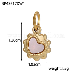 Anhänger aus 304 Edelstahl und Muscheln&nbsp;STAS-OY013-48G