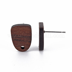 Серьги-гвоздики из орехового дерева WOOD-S054-46