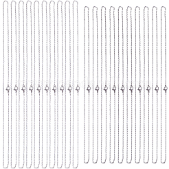 40 шт. 2 стиля ожерелья из нержавеющей стали 304 с цепочкой NJEW-BBC0001-42