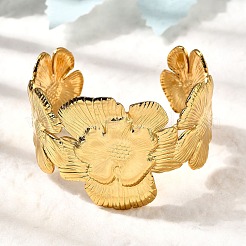 Браслеты-манжеты из нержавеющей стали 304 BJEW-L705-04B-G