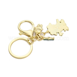 Porte-clés pendentif en émail en alliage de zinc panda plaqué en rack&nbsp;KEYC-G064-01D