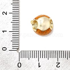 925 стерлингового серебра эмали европейские шарики STER-Z013-07P-03