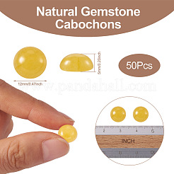 Cabochons de jade blanc naturel&nbsp;G-R416-12mm-06