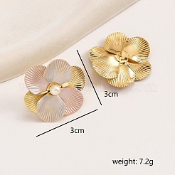 Милые серьги-гвоздики из цинкового сплава в виде цветка для свидания WA0186