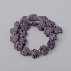 Окрашенные бусины из натурального камня лавы&nbsp;G917-4