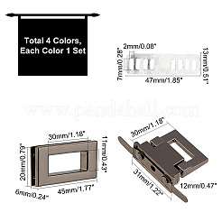Застежки замка мешка сплава цинка PALLOY-CA0001-33