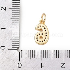 Латунные микропаве прозрачные кубические циркониевые подвески&nbsp;KK-G544-04G-06