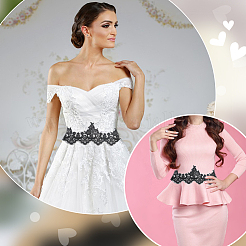 Ornement de couture en polyester de 5 mètre&nbsp;DIY-HY0003-31B