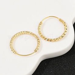 Фактурные серьги-кольца из латуни EJEW-F378-03C-G