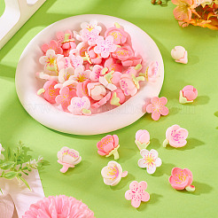 Набор из 48 смоляного цветка и железных кнопок&nbsp;AJEW-TAC00050