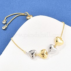 Messing-Armbänder mit Kettenschieber&nbsp;BJEW-C139-01B-GP