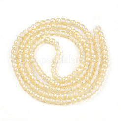 Выпечка расписные прозрачные стеклянные бусины&nbsp;X1-DGLA-N011-4mm-02