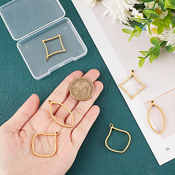 6 шт. 3 стиля подвески из нержавеющей стали 304 с открытой задней частью STAS-UN0047-05