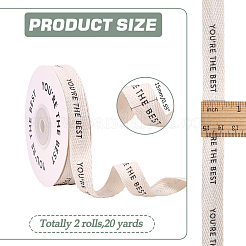 10 ярд репсовой ленты из полиэстера&nbsp;OCOR-WH0077-095