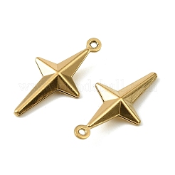 Подвески из нержавеющей стали 304. Звездный шарм STAS-A190-04G